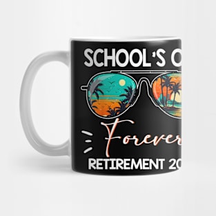 School's Out Forever Teacher Retirement 2024 Retired Teacher Mug